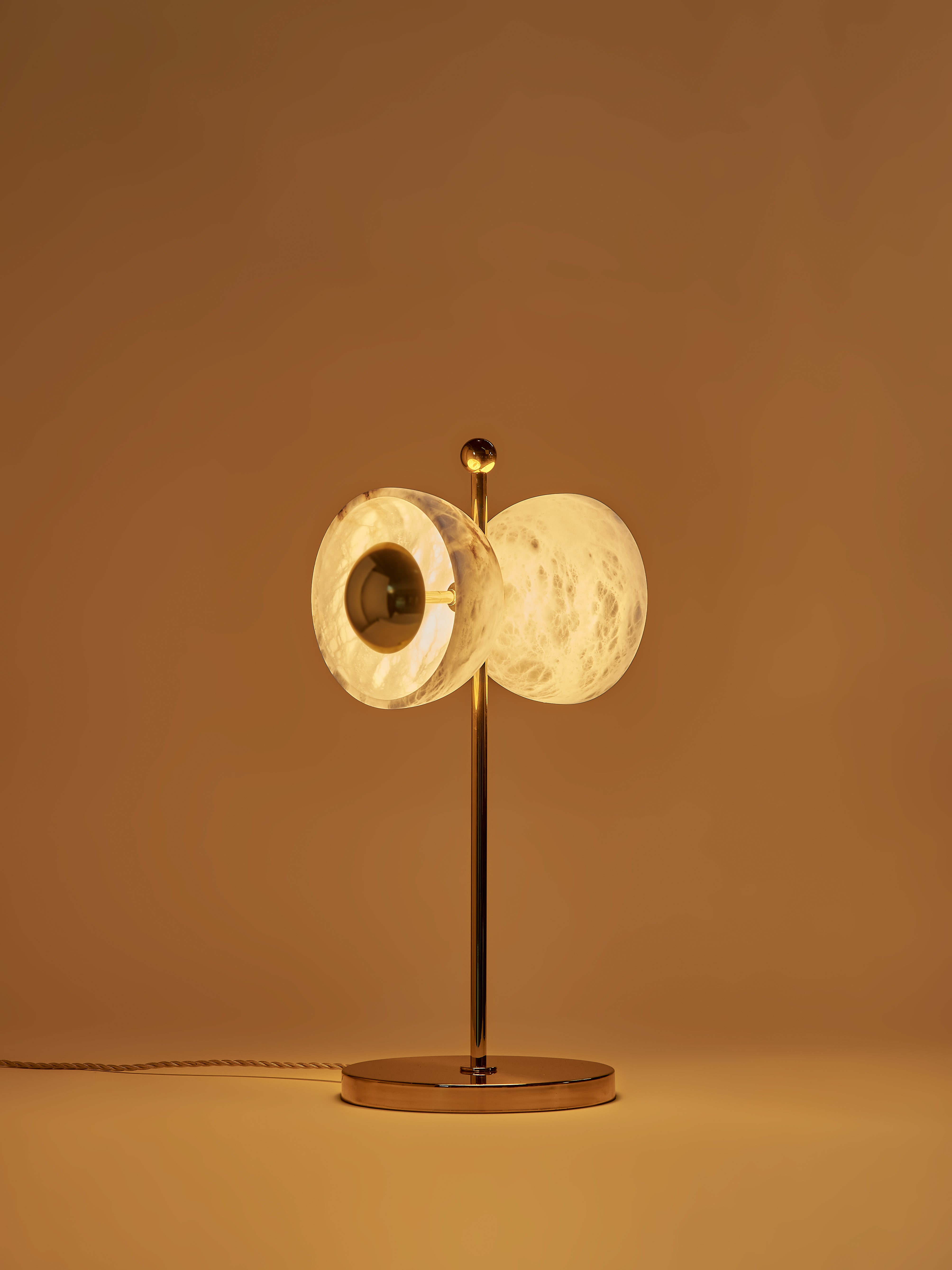 Butterfly Table Lamp Turned On