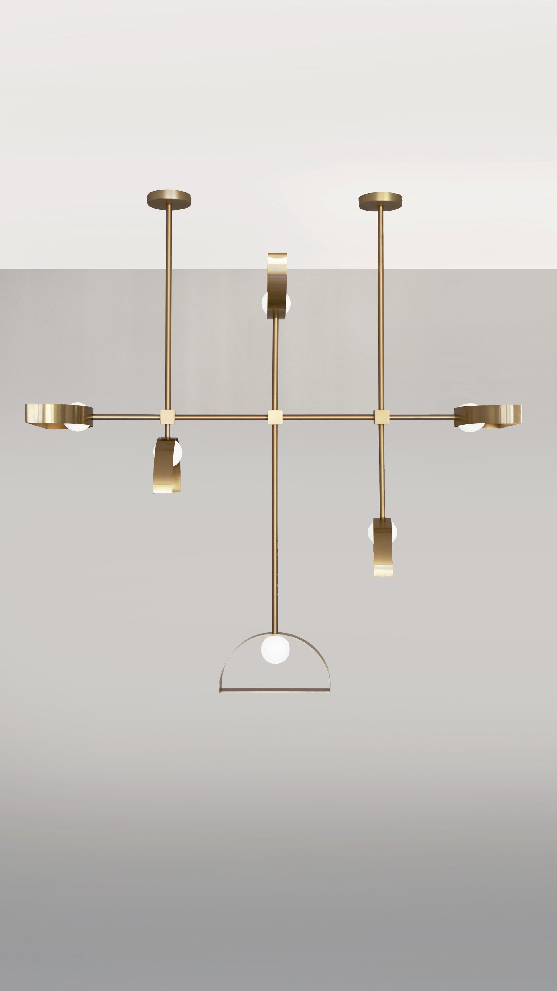 Sphere And Cut Circle Pendant Light