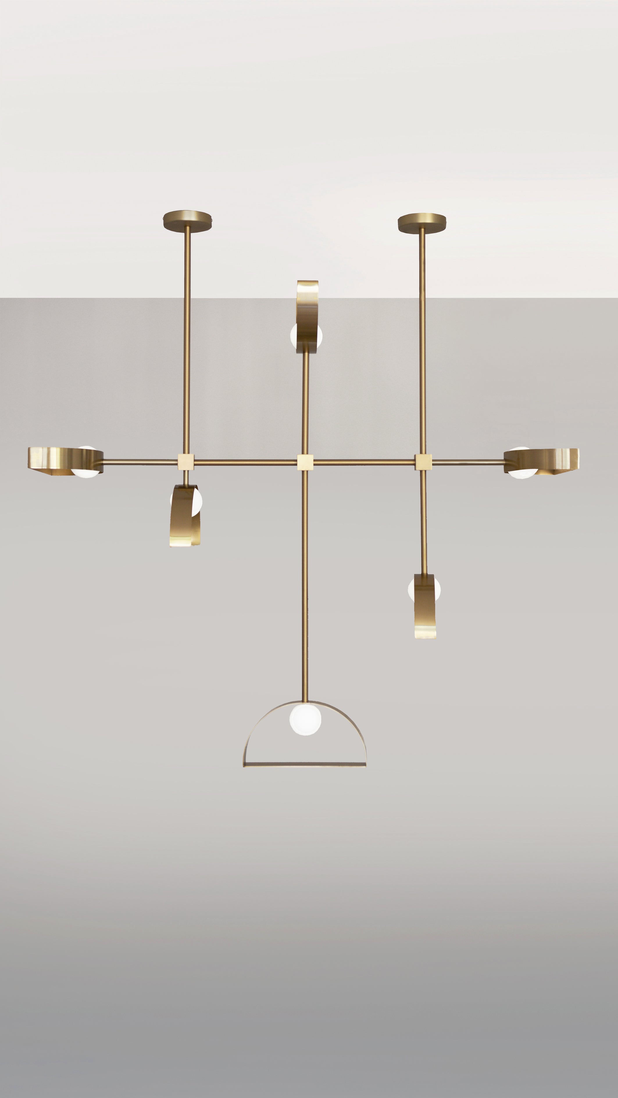 Sphere And Cut Circle Pendant Light
