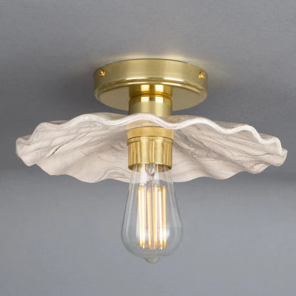 Kapok Marbled Ceramic Ceiling Light 27cm