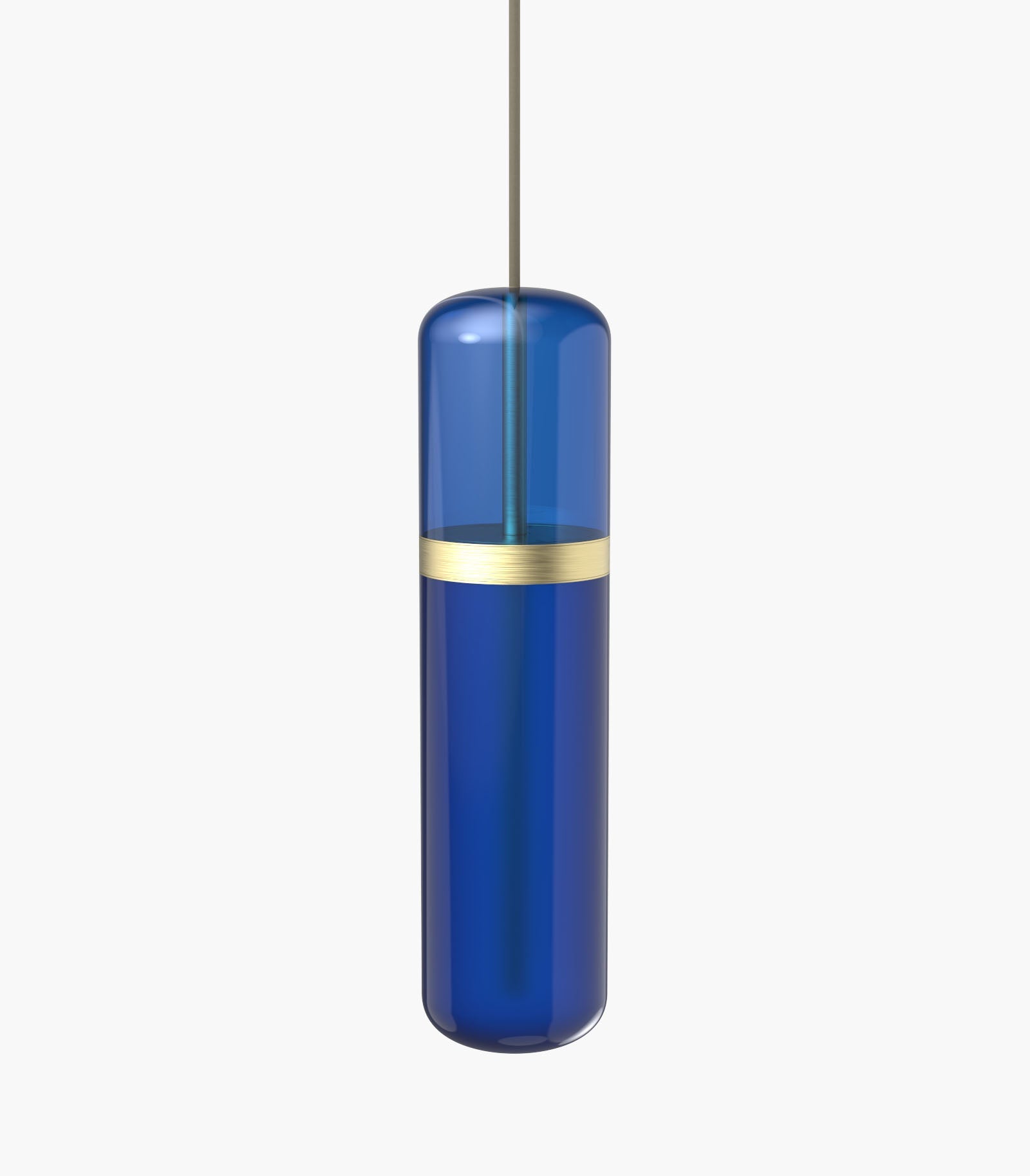 Pill S36-01 Pendant Light Amber burnished brass