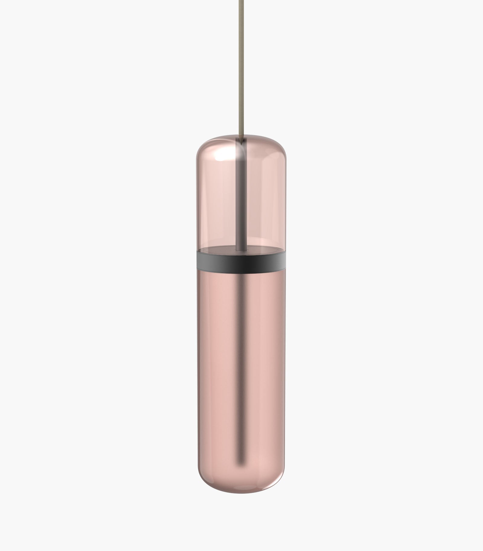 Pill S36-01 Pendant Light pink brushed brass