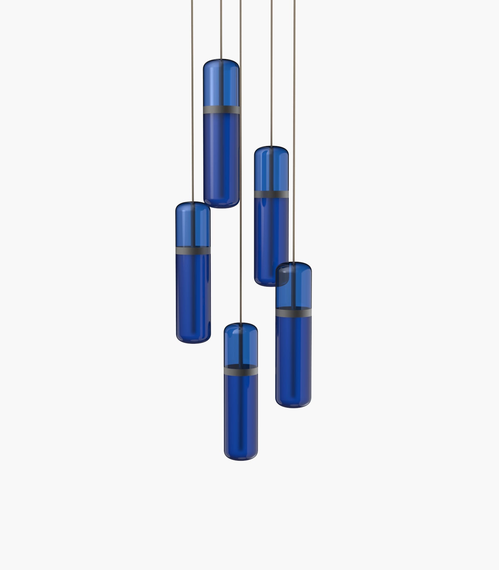Pill S36-03 Pendant Light Blue Black Anodised 