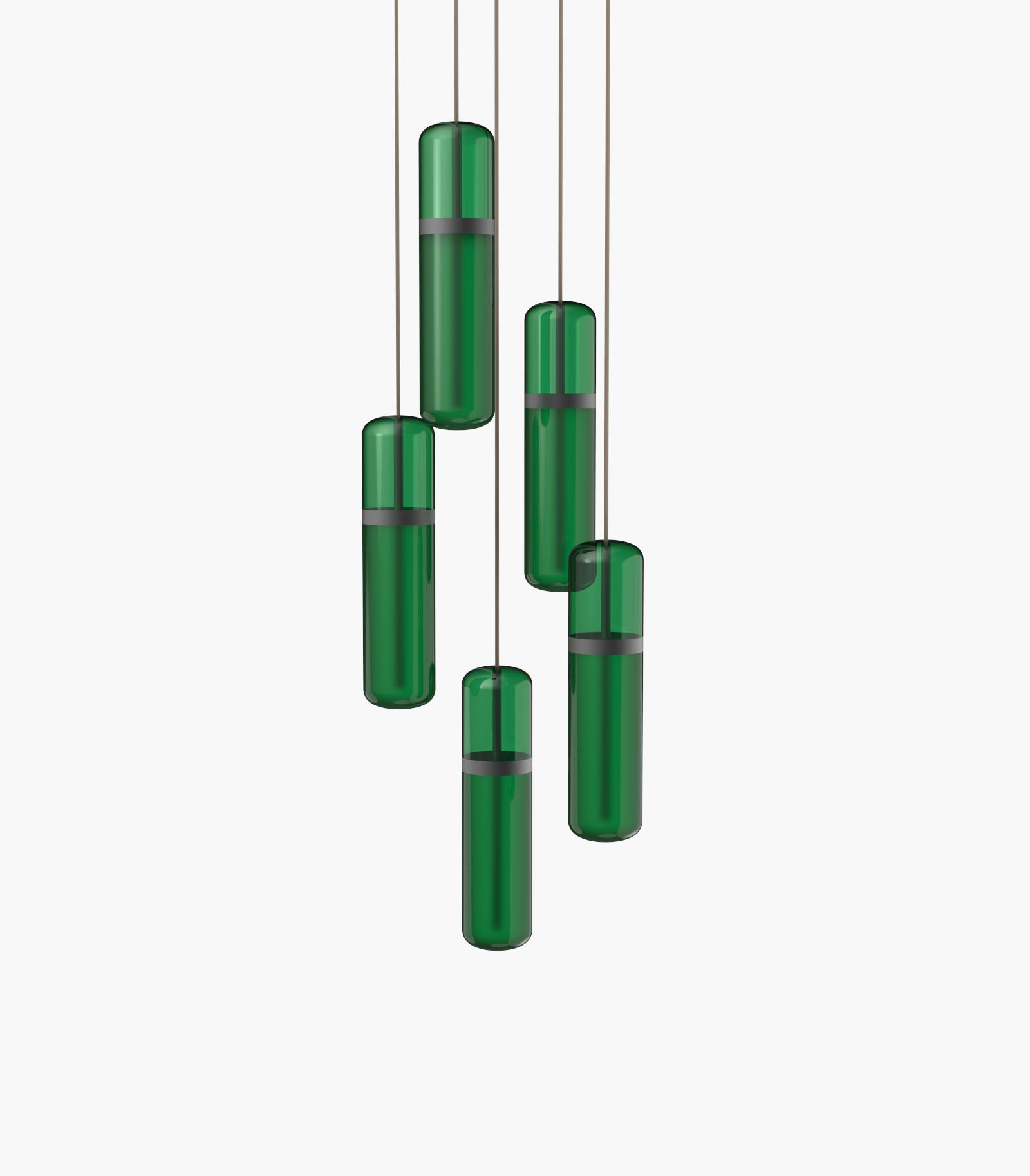 Pill S36-03 Pendant Light Green Black Anodised 