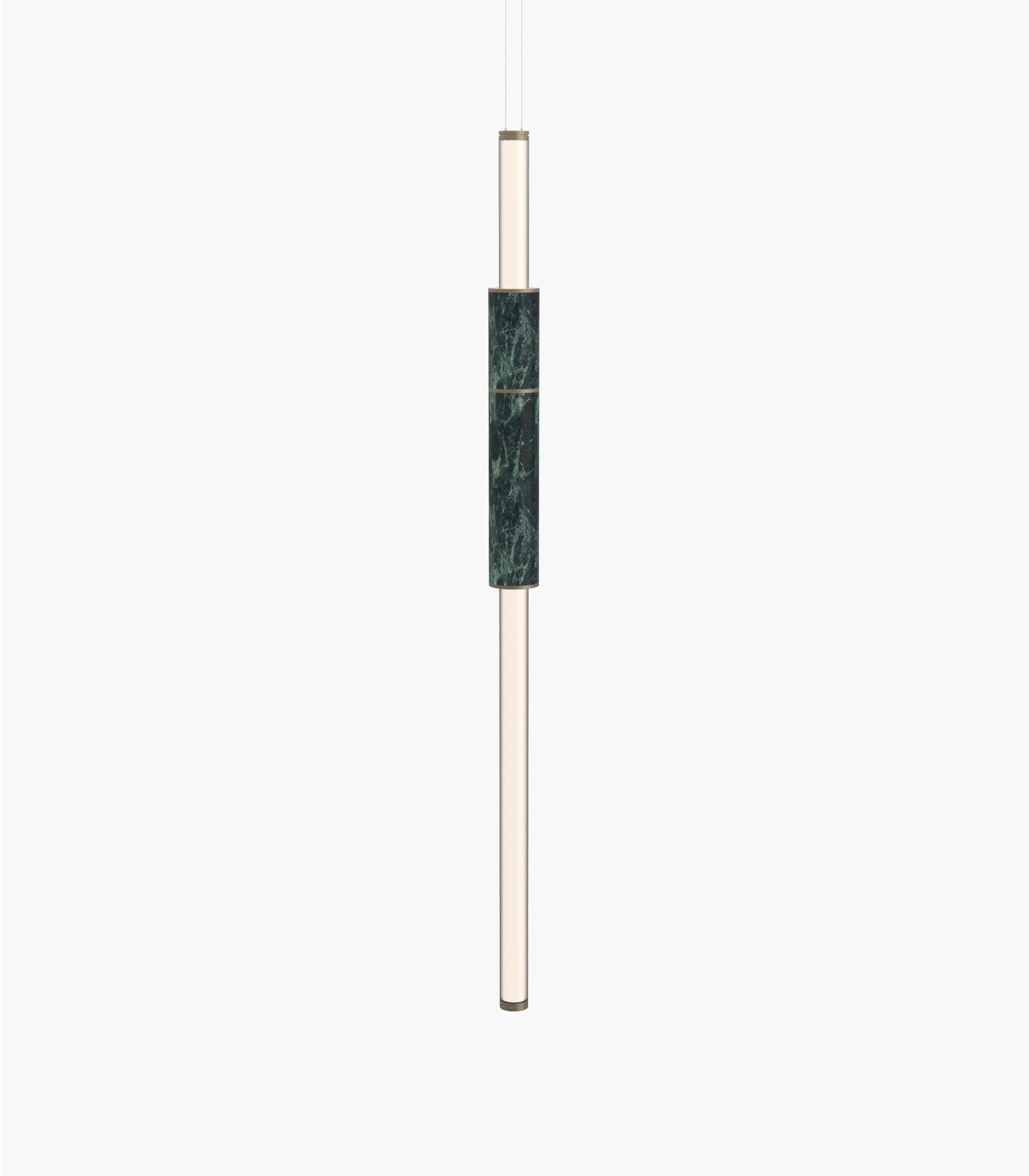 Light Pipe S58-01 Pendant Light Green Burnished Brass