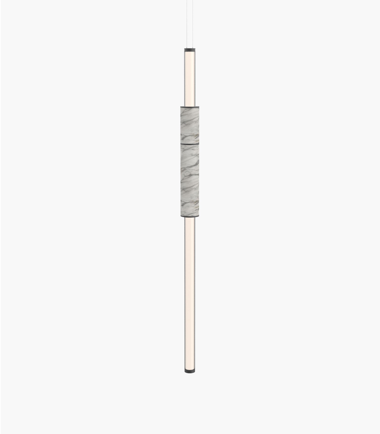 Light Pipe S58-01 Pendant Light White Black Anodised 