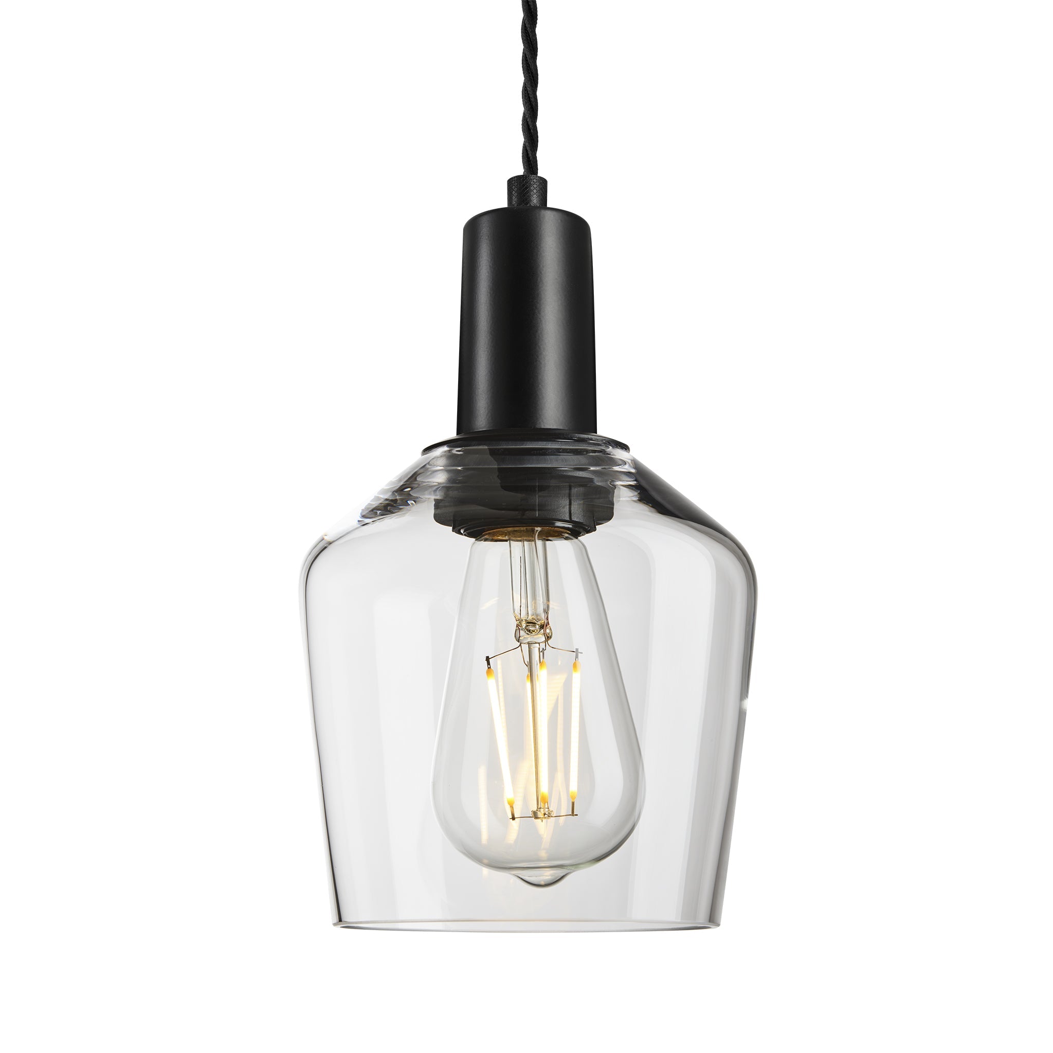 Sleek Glass Schoolhouse Pendant - 5.5 Inch , Product Shot
