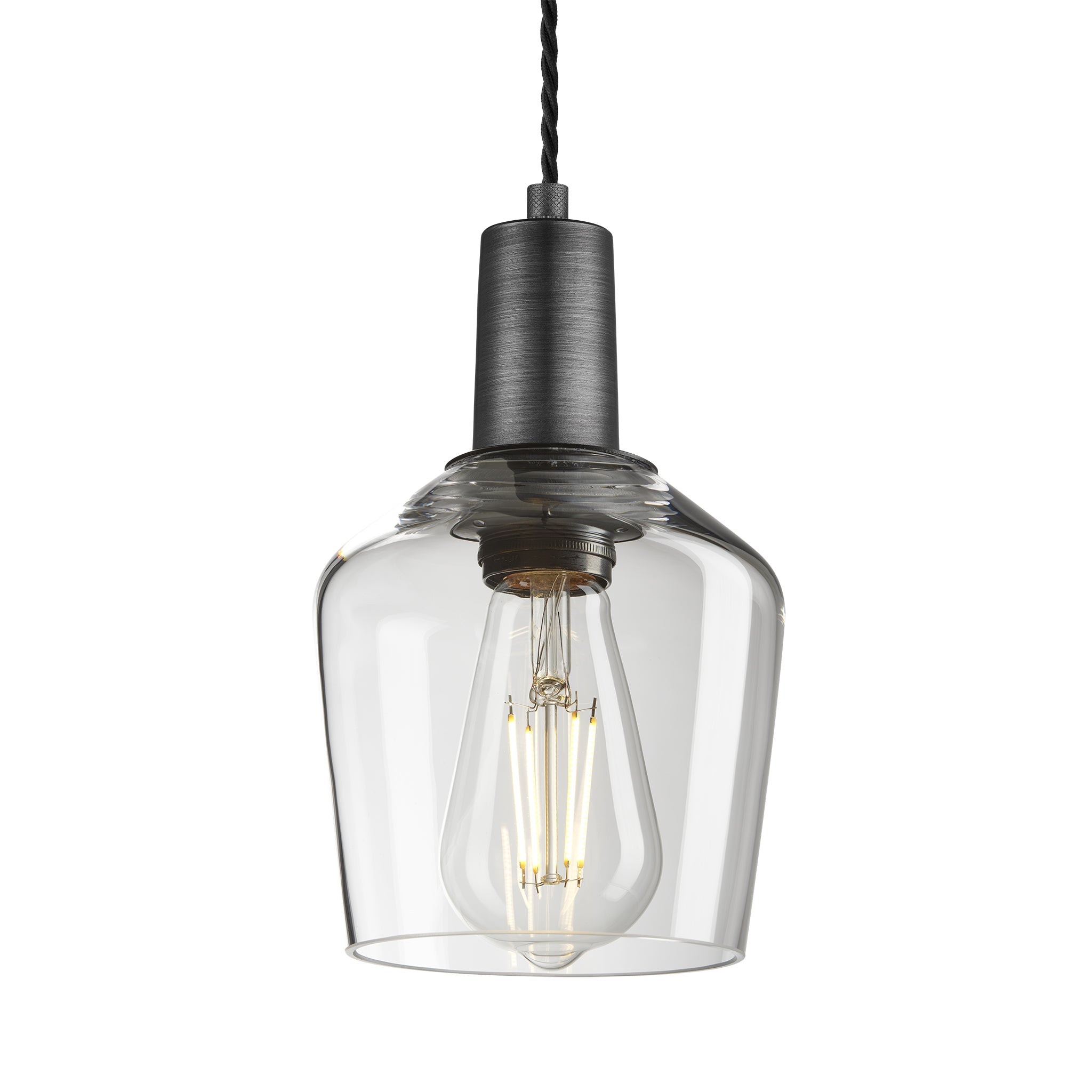 Sleek Glass Schoolhouse Pendant - 5.5 Inch , Product Shot