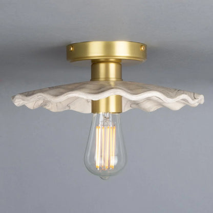 Kapok Marbled Ceramic Ceiling Light 27cm