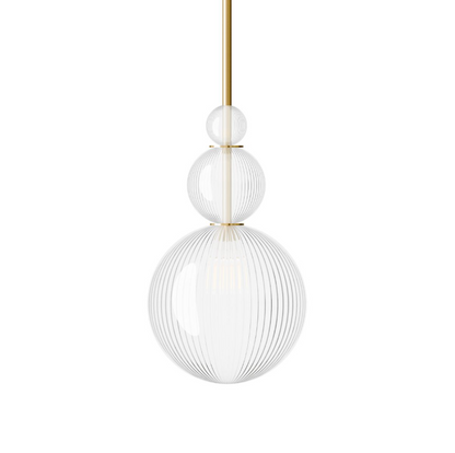 Pimlico Trio Sealed Rod Pendant, fine ribbed
