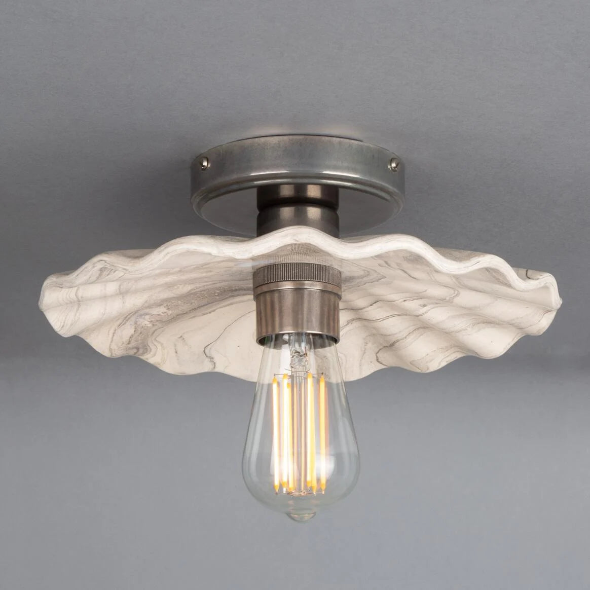Kapok Marbled Ceramic Ceiling Light 27cm