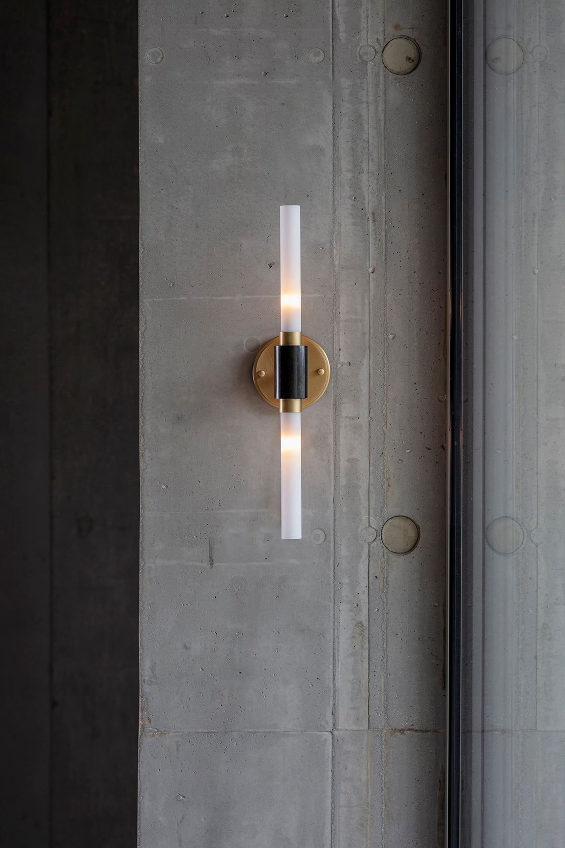 Strip Wall Light, front view on wall in setting.