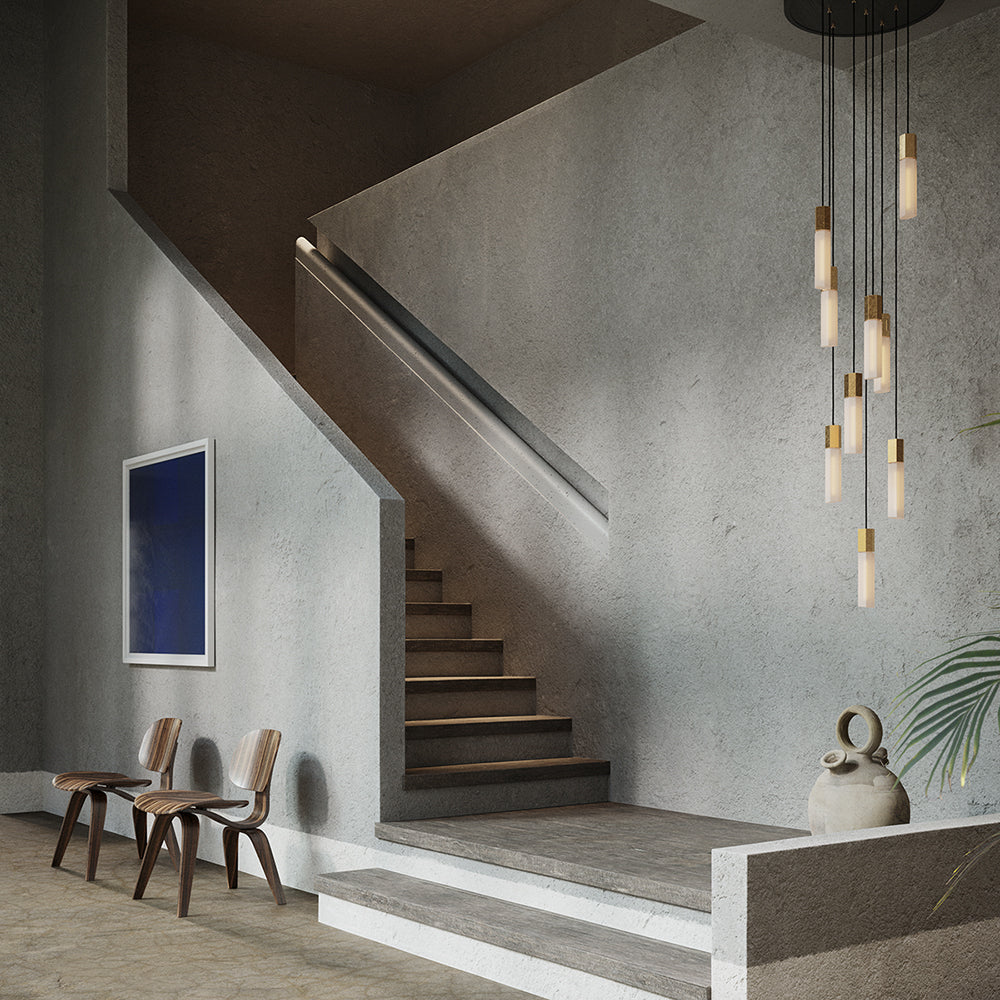 Tala Basalt Brass Nine Ceiling Light lifestyle 2