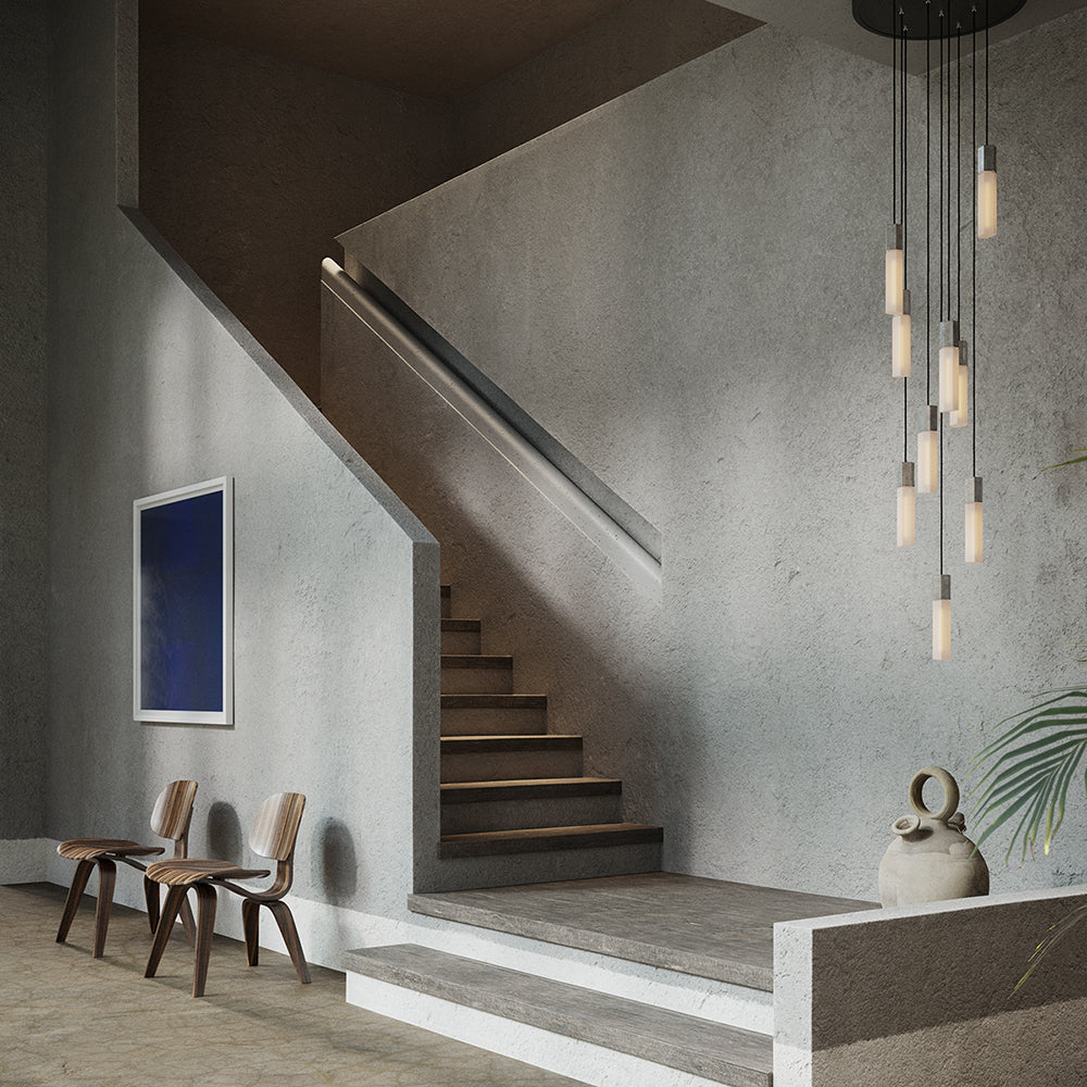 Tala Basalt Stainless Steel Nine Ceiling Light lifestyle 2