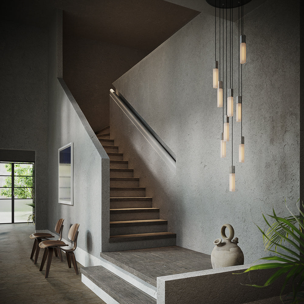Tala Basalt Stainless Steel Nine Ceiling Light lifestyle 3