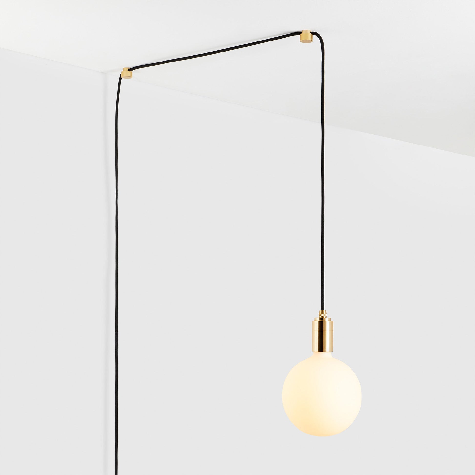 Tala Plug in Pendant Brass Sphere IV Still 13
