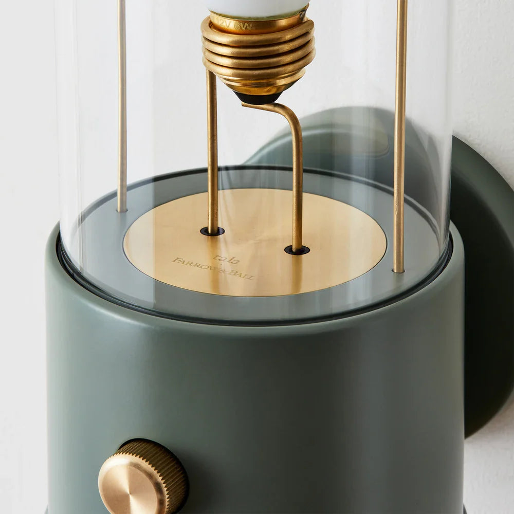 Tala x Farrow + Ball, The Muse Wall Light Pleasure Garden Green Still 2