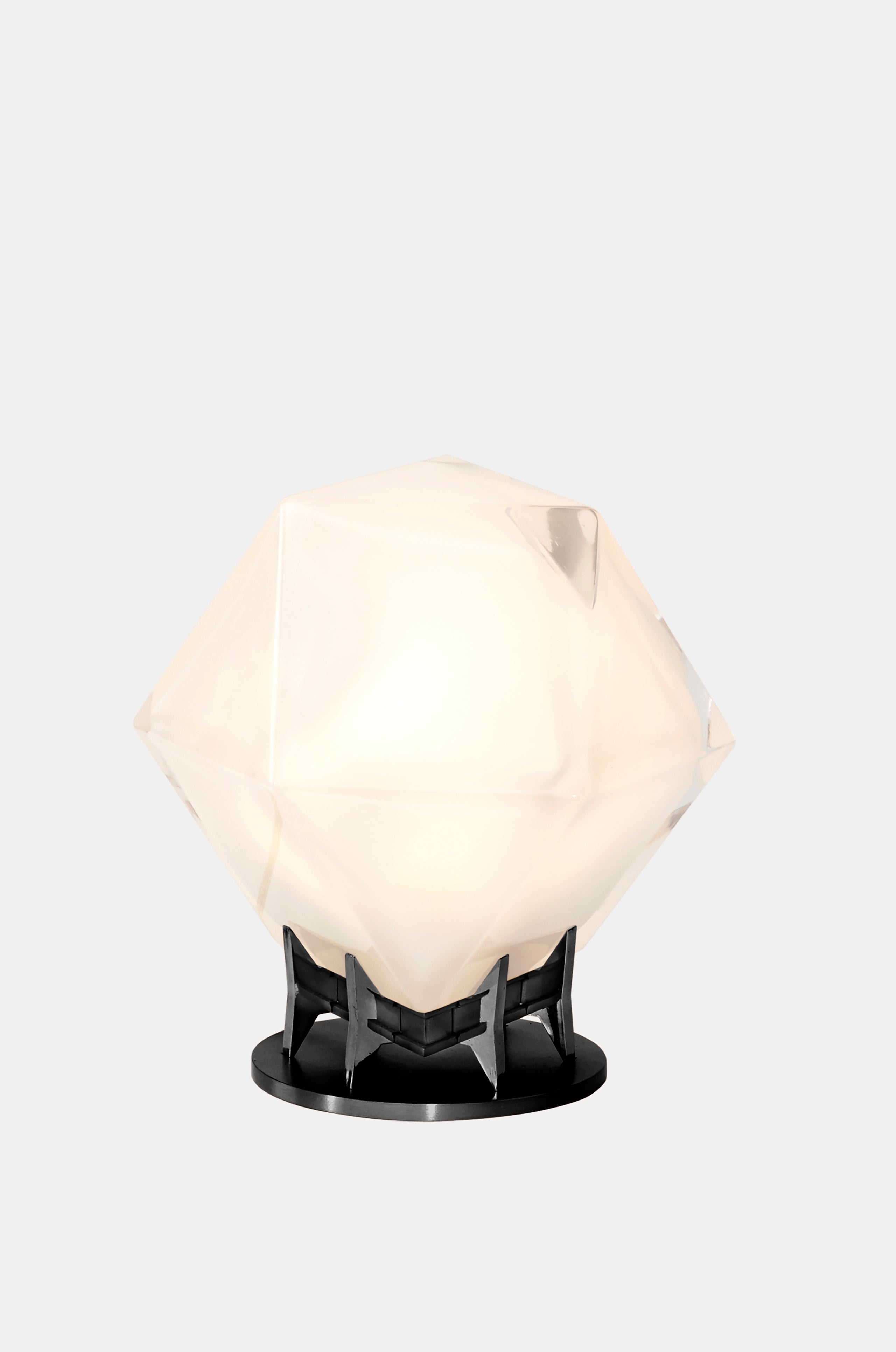WELLES Double Blown Glass   Desk Light Blacken Alabaster