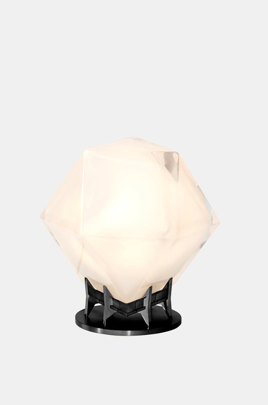 WELLES Double Blown Glass   Desk Light Blacken Alabaster