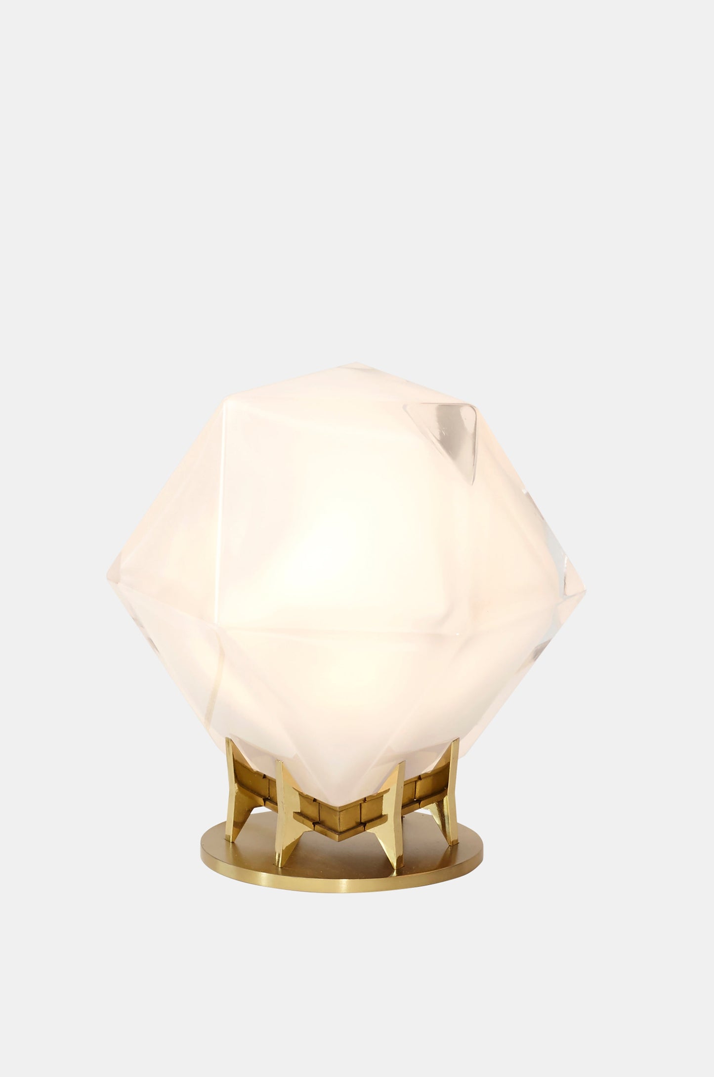 WELLES Double Blown Glass   Desk Light Brass Alabaster