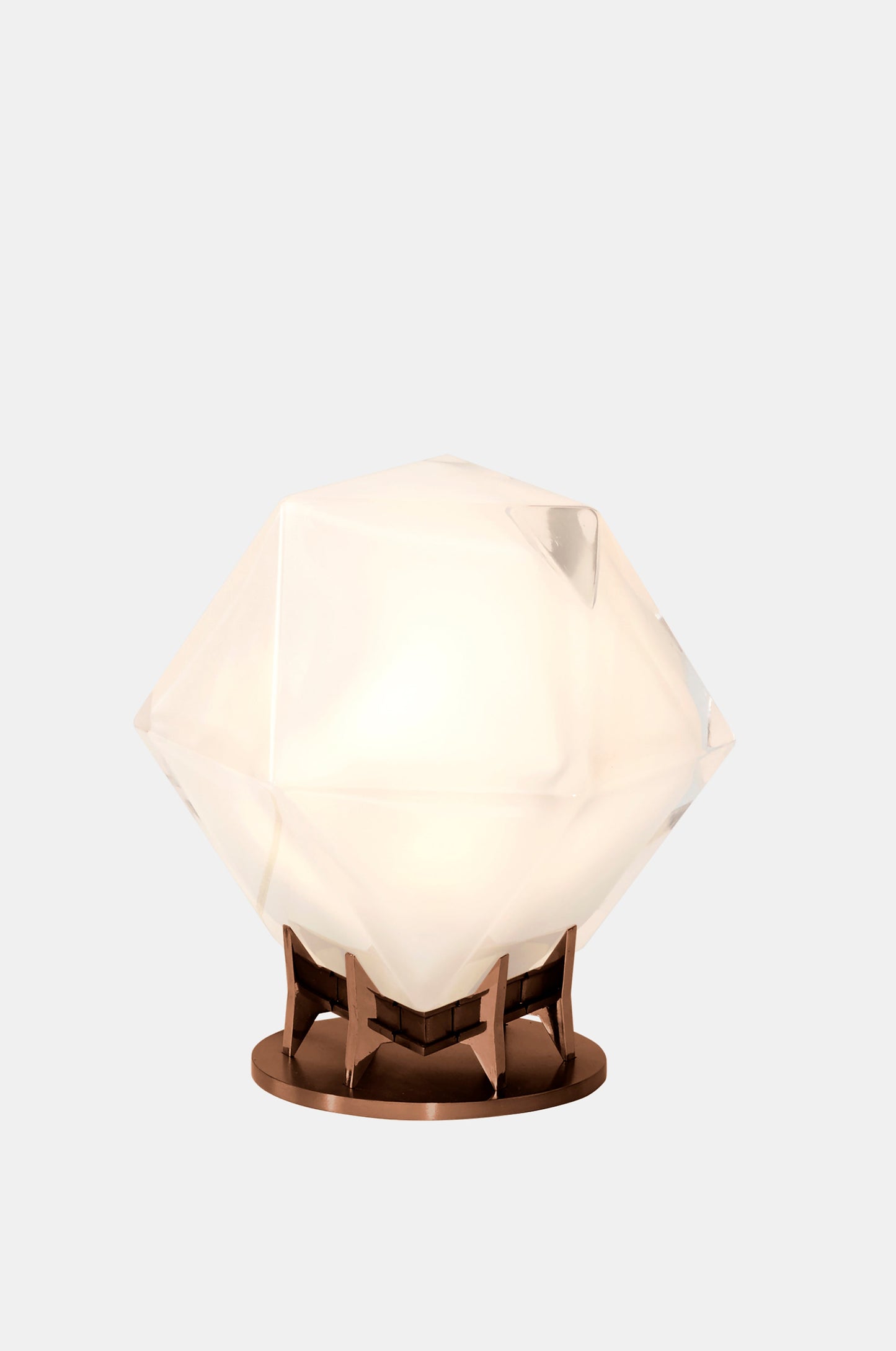 WELLES Double Blown Glass   Desk Light Bronze Alabaster