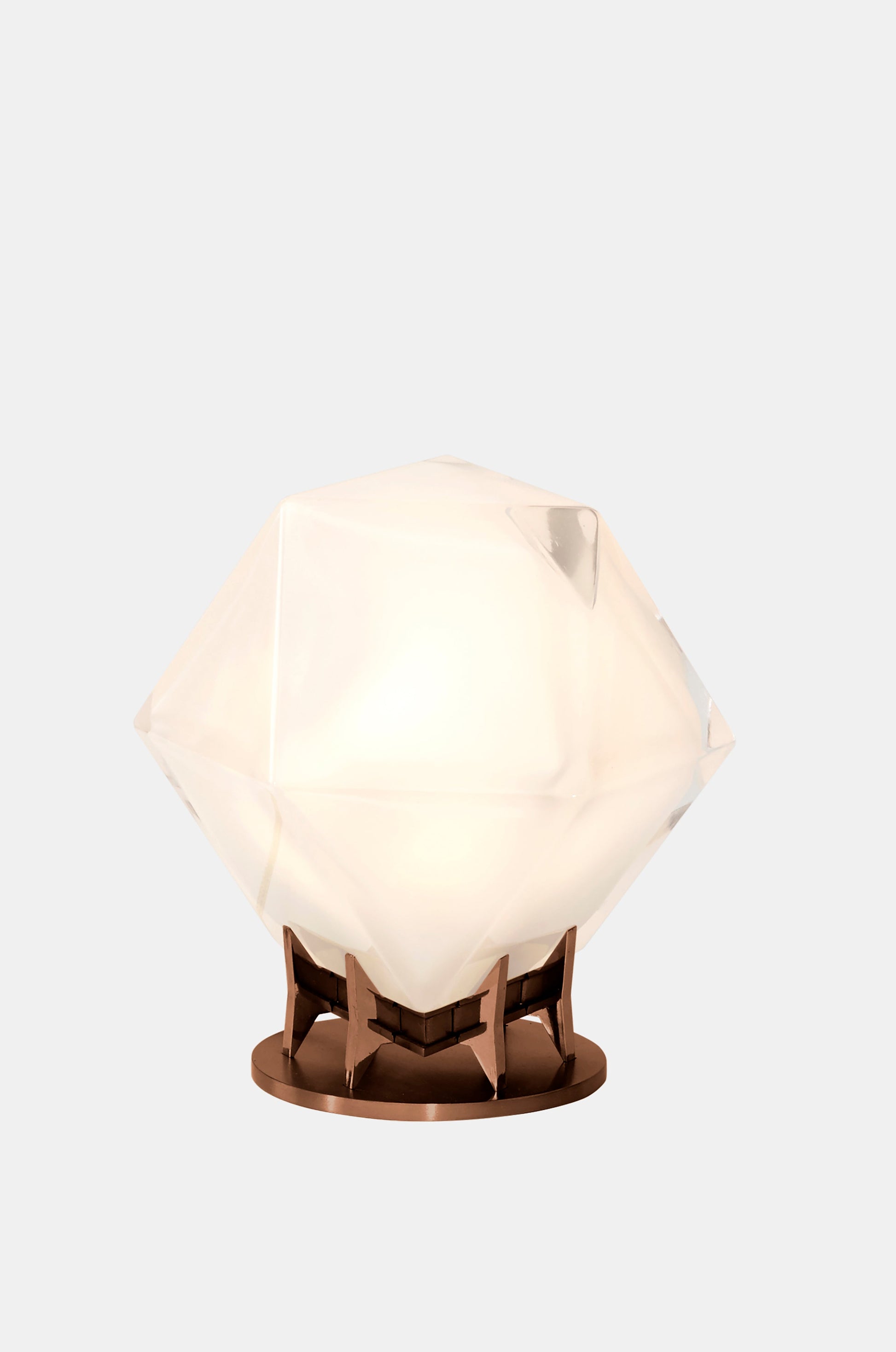 WELLES Double Blown Glass   Desk Light Bronze Alabaster