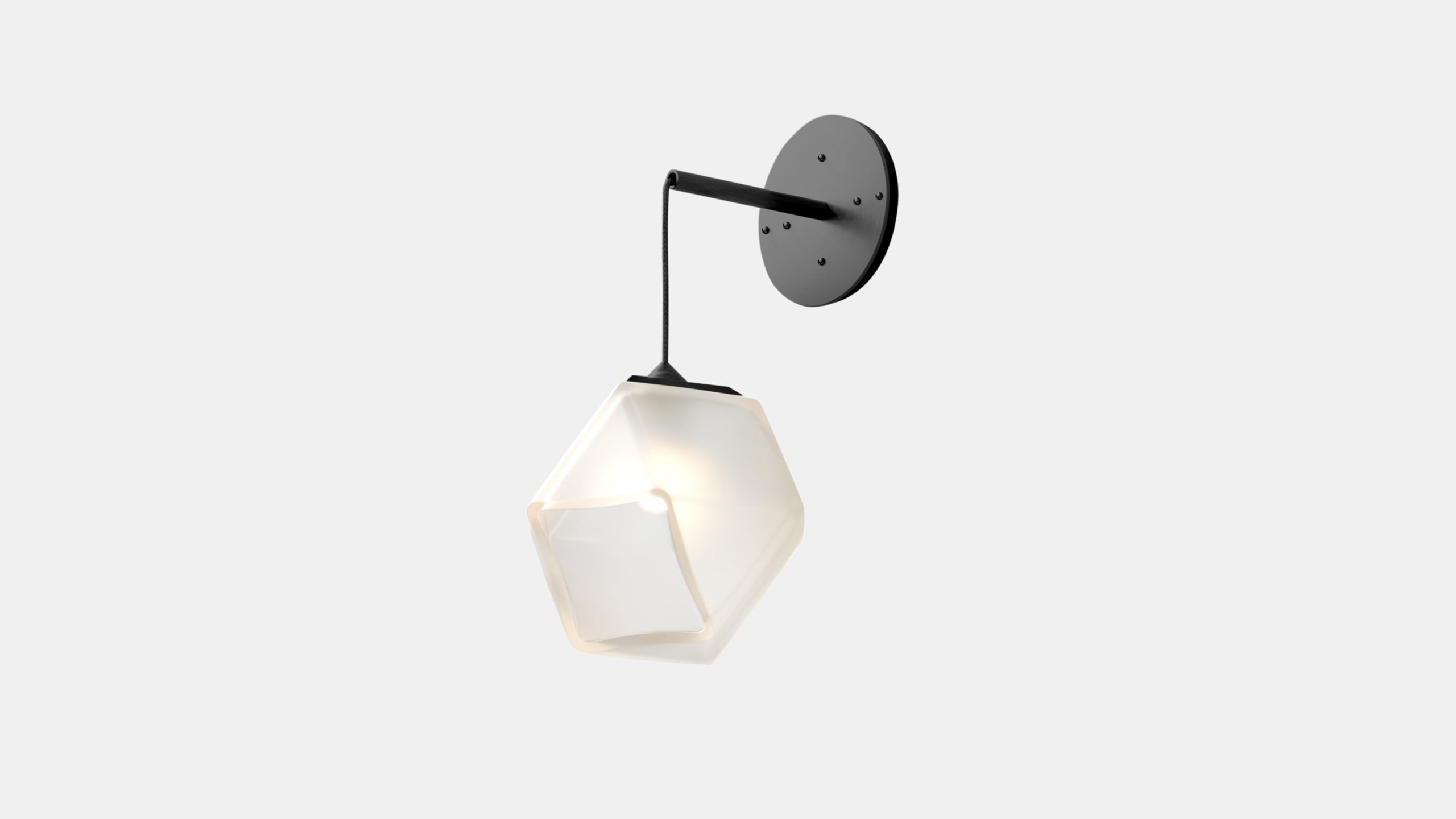 WELLES HANGING Sconce Black   Alabaster
