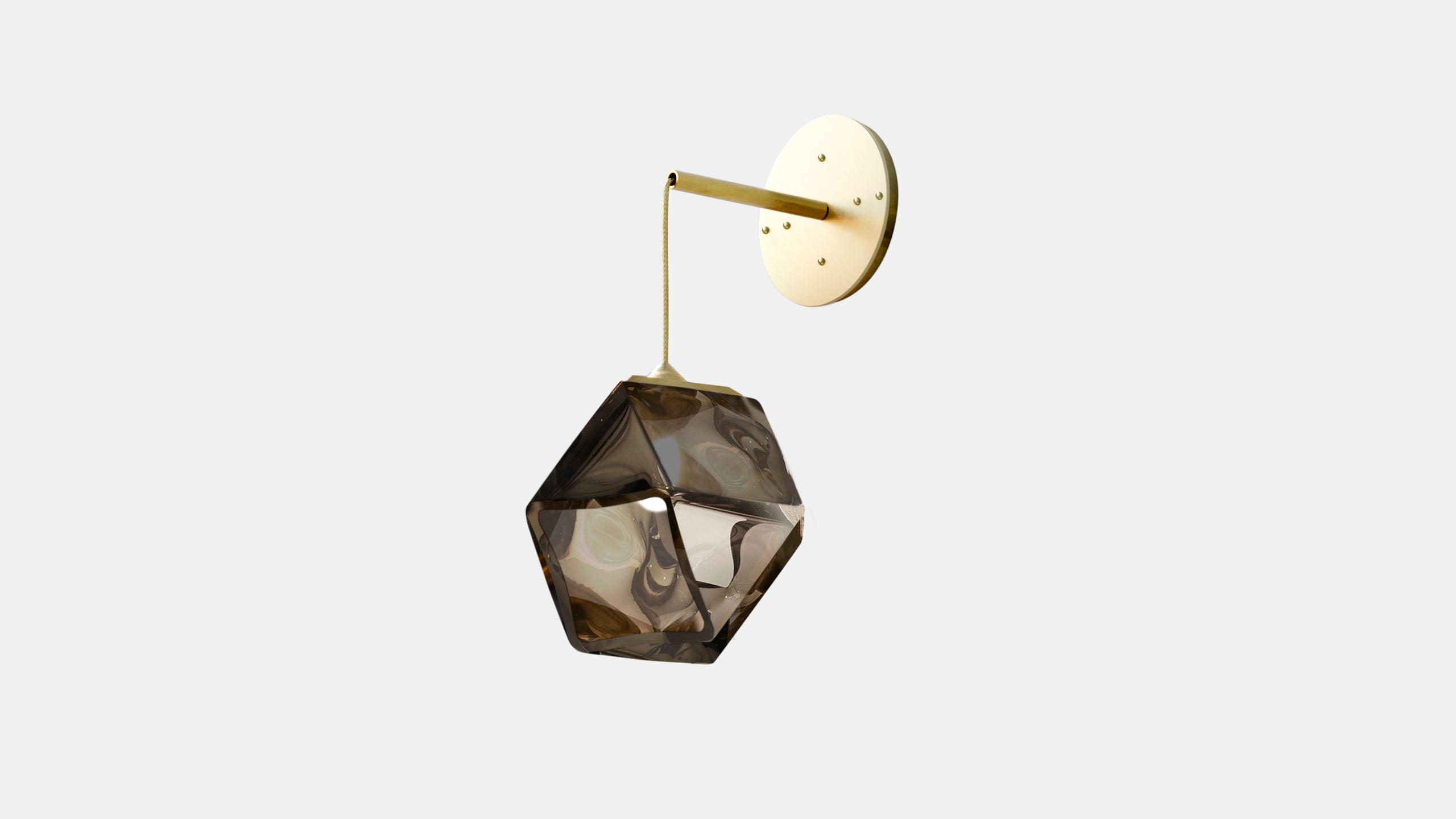 WELLES HANGING Sconce Brass   Smoked