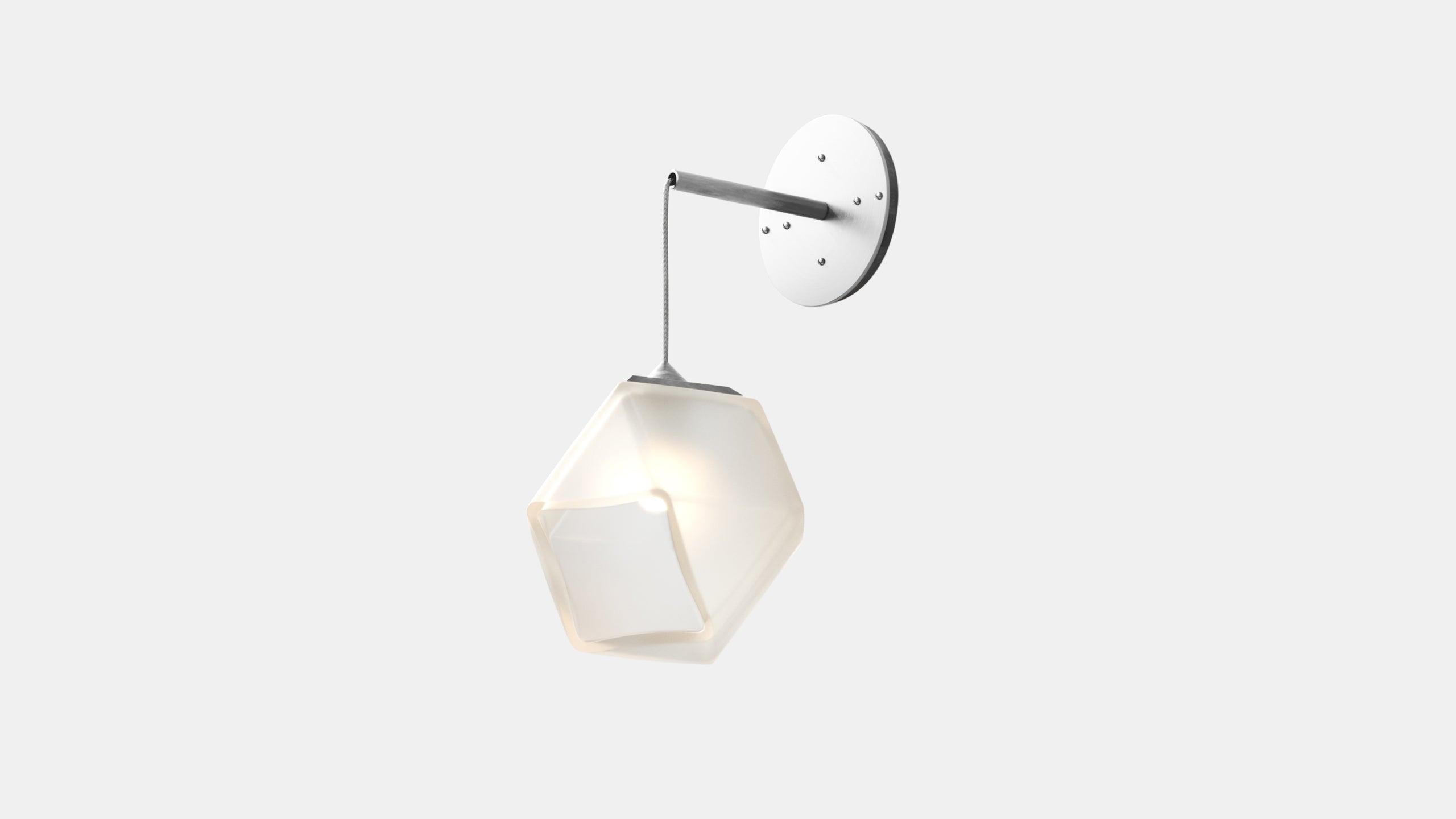 WELLES HANGING Sconce Nickel   Alabaster