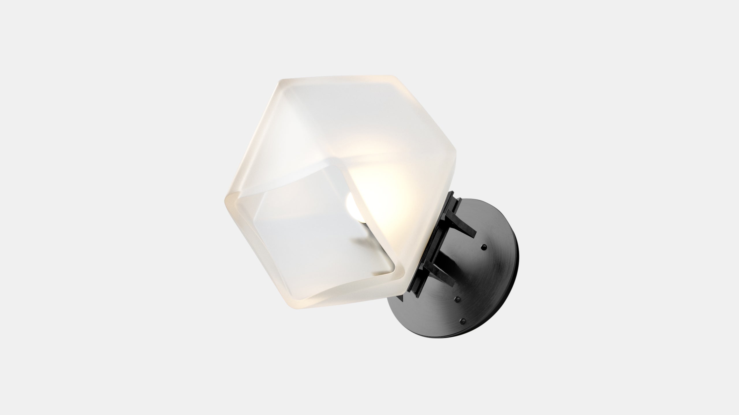 WELLES SINGLE SCONCE Black   Alabaster