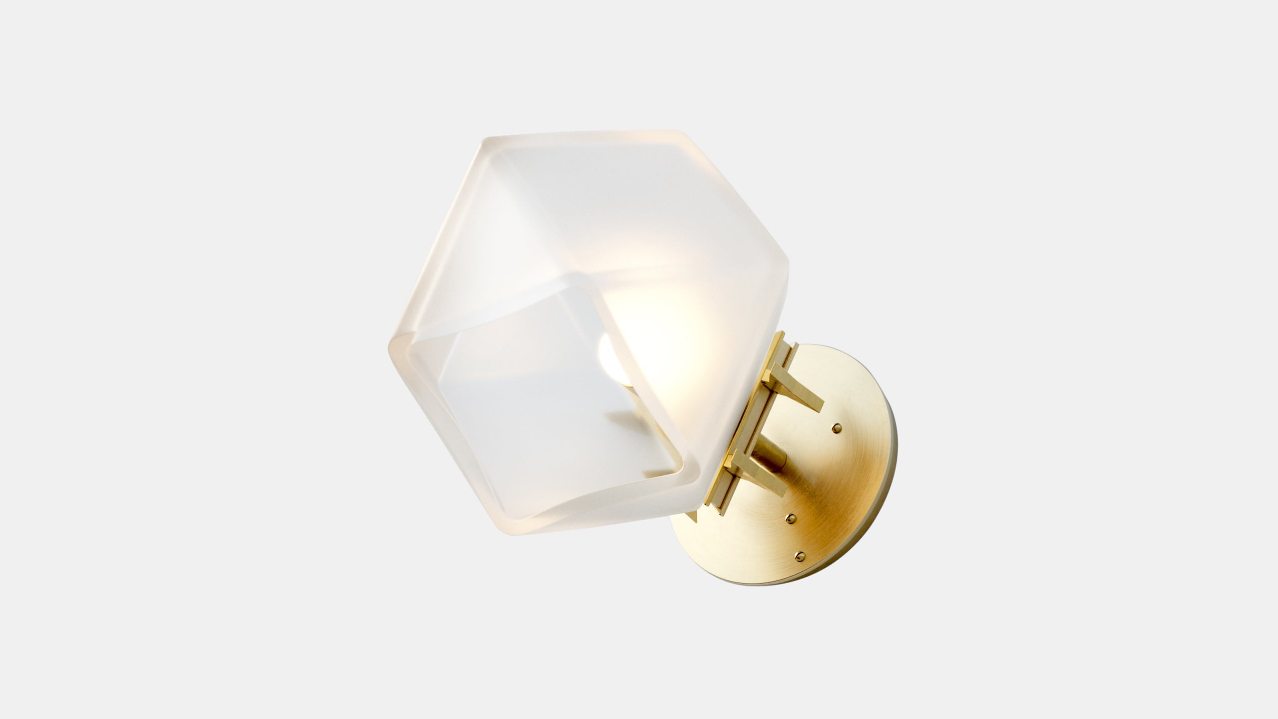 WELLES SINGLE SCONCE Brass   Alabaster