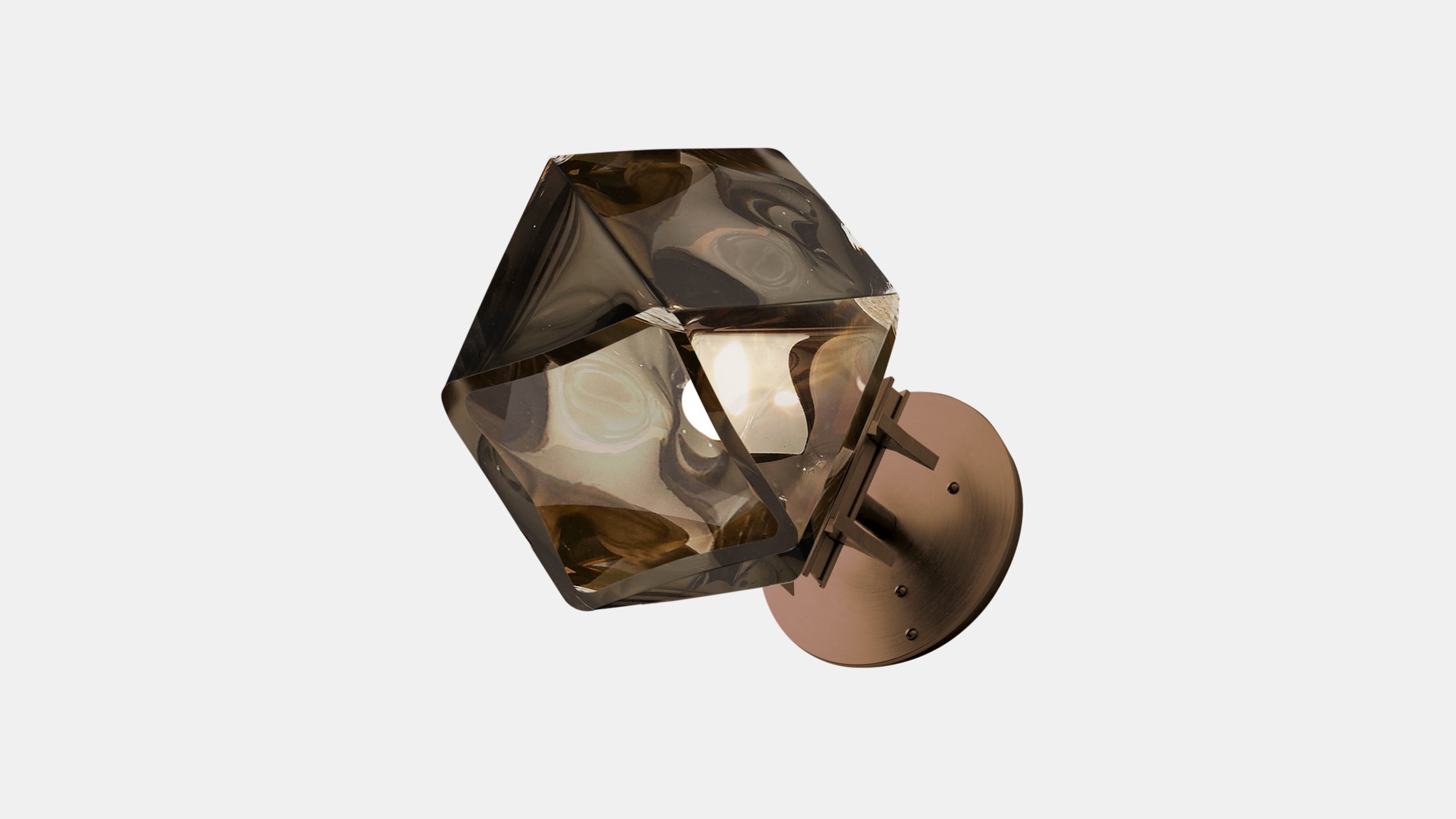 WELLES SINGLE SCONCE Bronze   Smoked