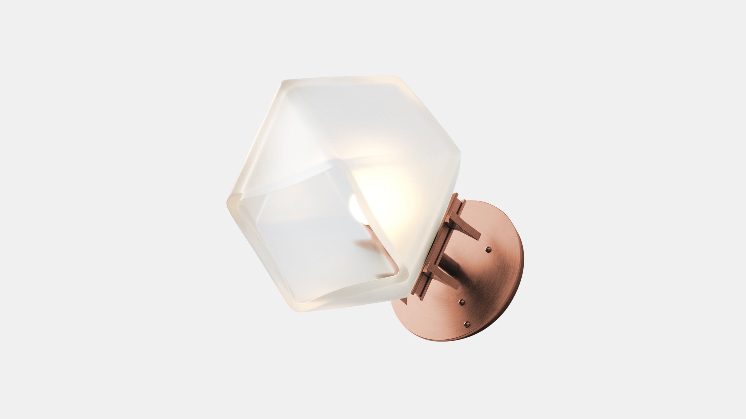 WELLES SINGLE SCONCE Copper   Alabaster