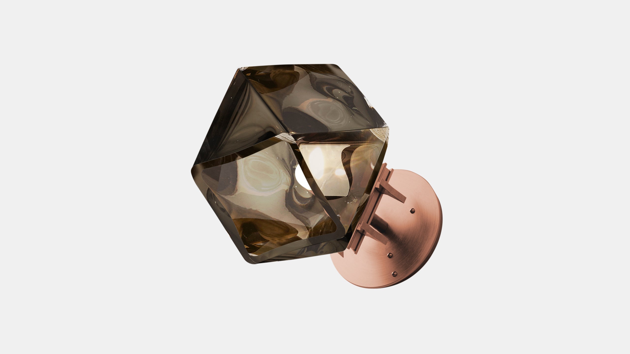WELLES SINGLE SCONCE Copper   Smoked