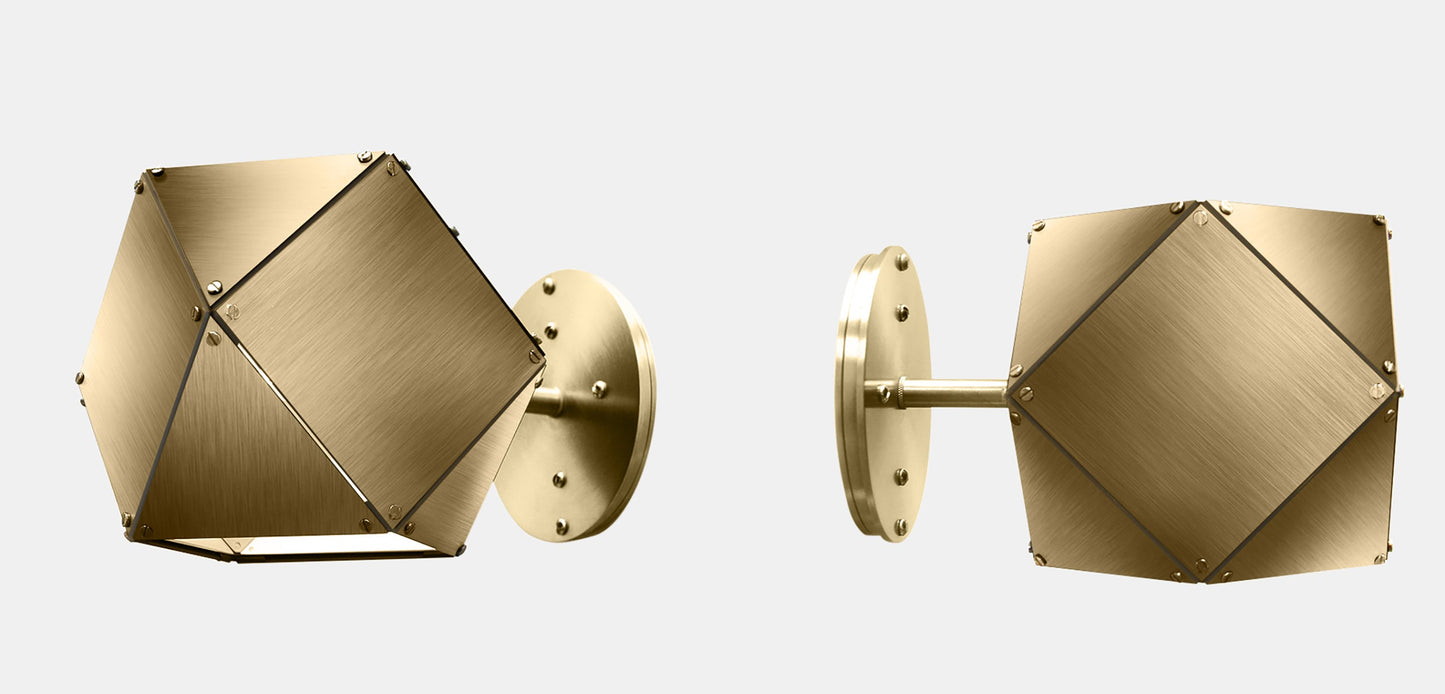 WELLES Wall Sconce Single Brass Brass v2