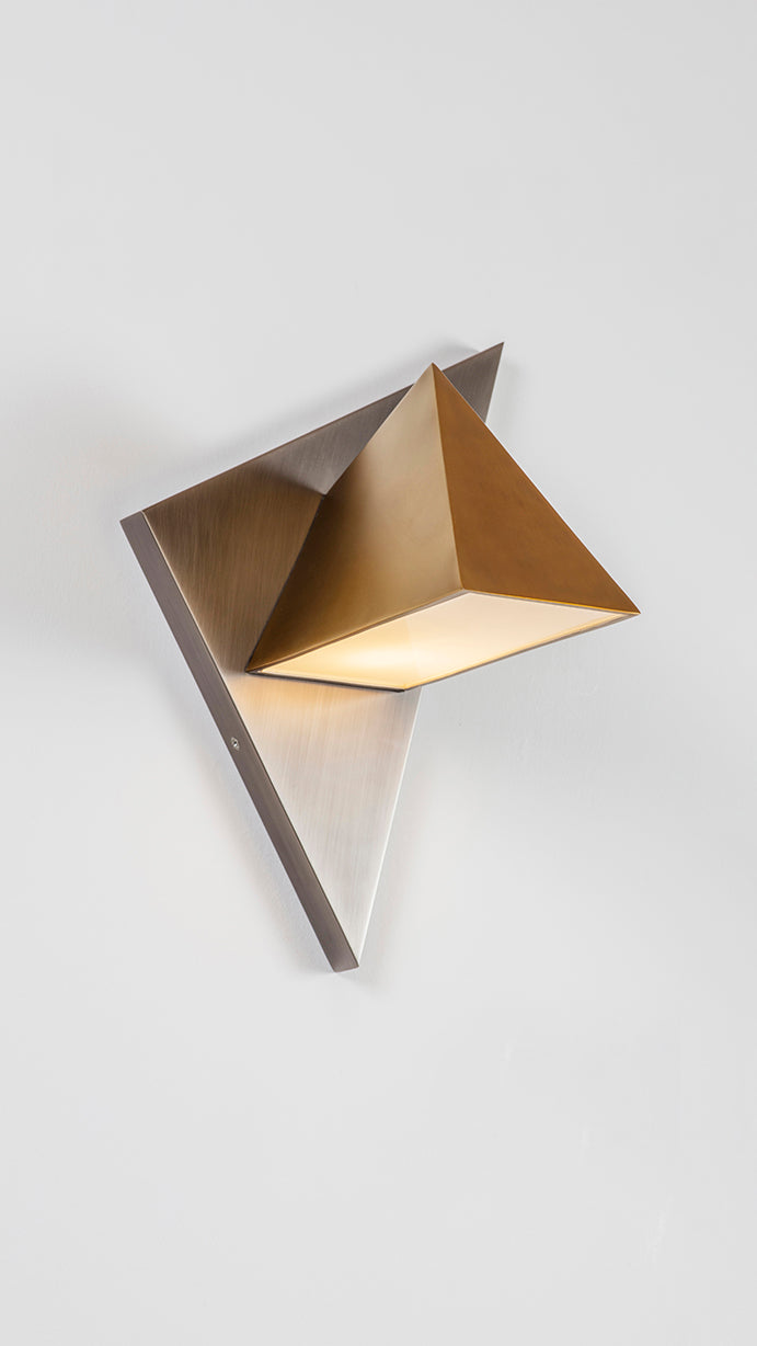 Triangular Prism II Wall Light- Front View Off