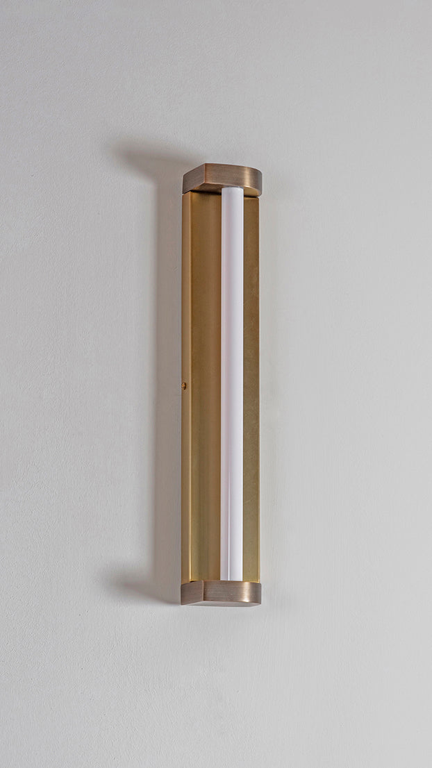 Rounded Corner Wall Light, side view.