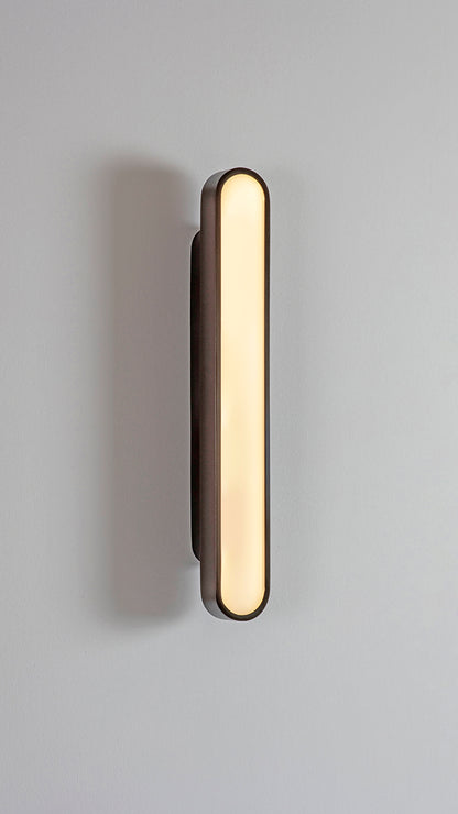 Capsule Wall Light dark bronze, front view on.