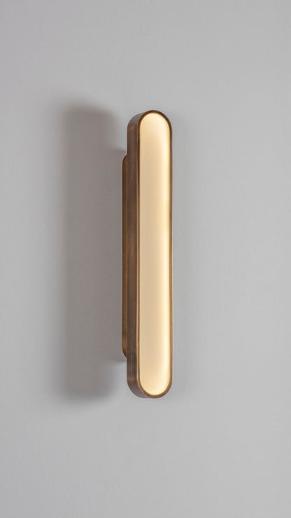 Capsule Wall Light bronze, front view on
