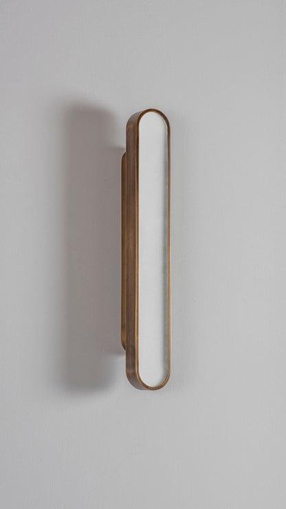 Capsule Wall Light bronze, front view.