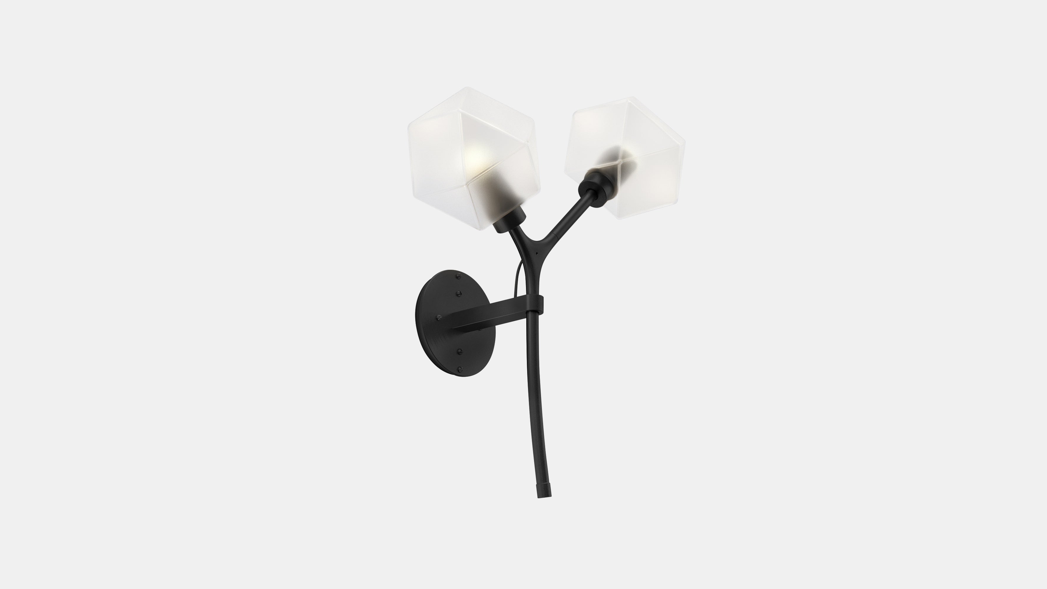 Welles Double Sconce MG Blackened Steel