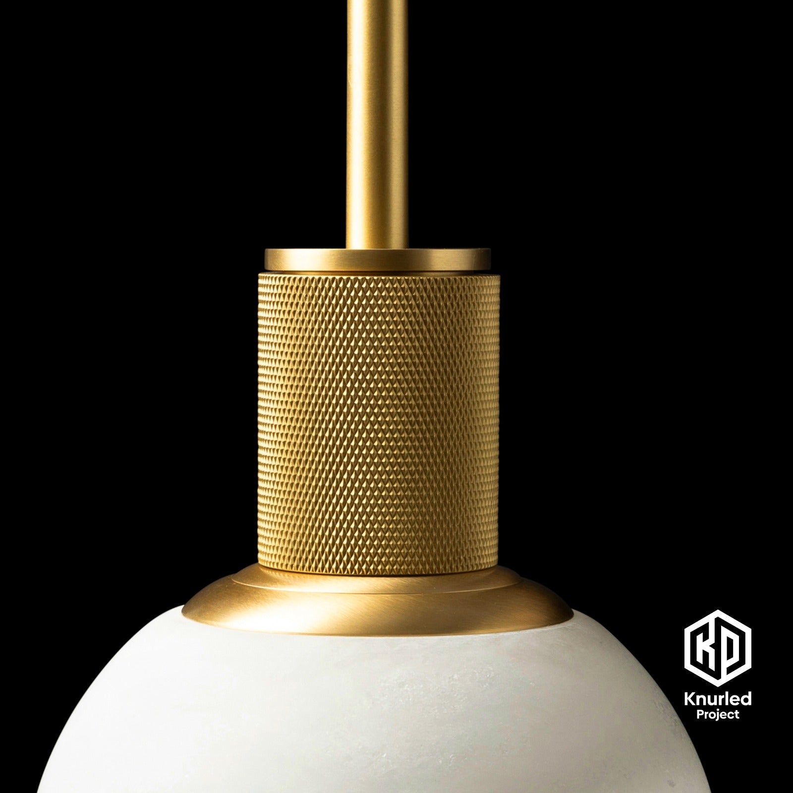 marble globe brass pendant light product photo 3