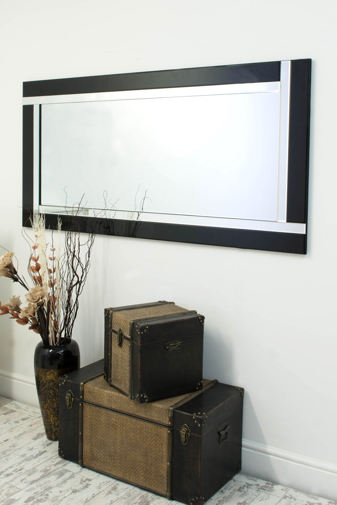 Sleek Black Framed Full Length Mirror - 174 x 85 CM-6
