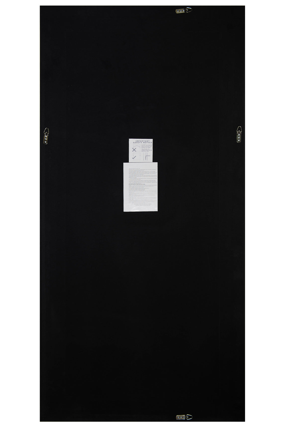 Sleek Black Frameless Full Length Mirror - 174 x 85 CM-3