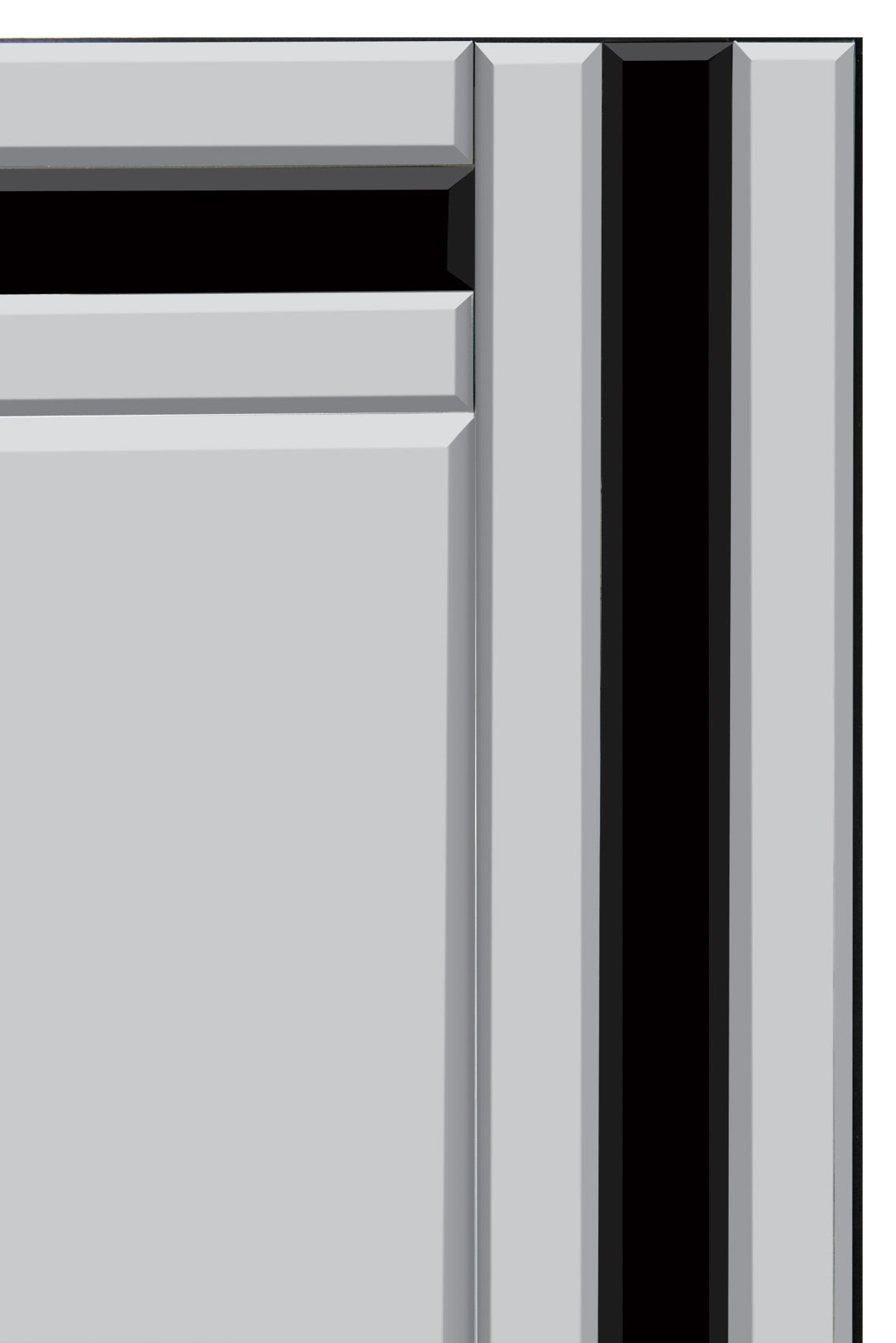 Sleek Black Frameless Full Length Mirror - 174 x 85 CM-4