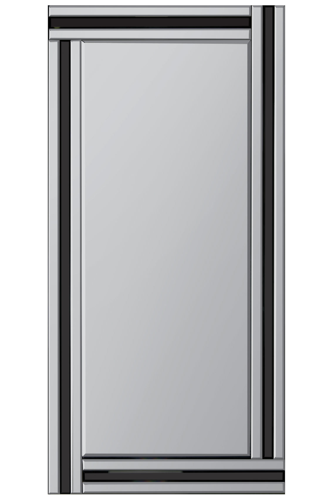 Sleek Black Frameless Full Length Mirror - 174 x 85 CM-5