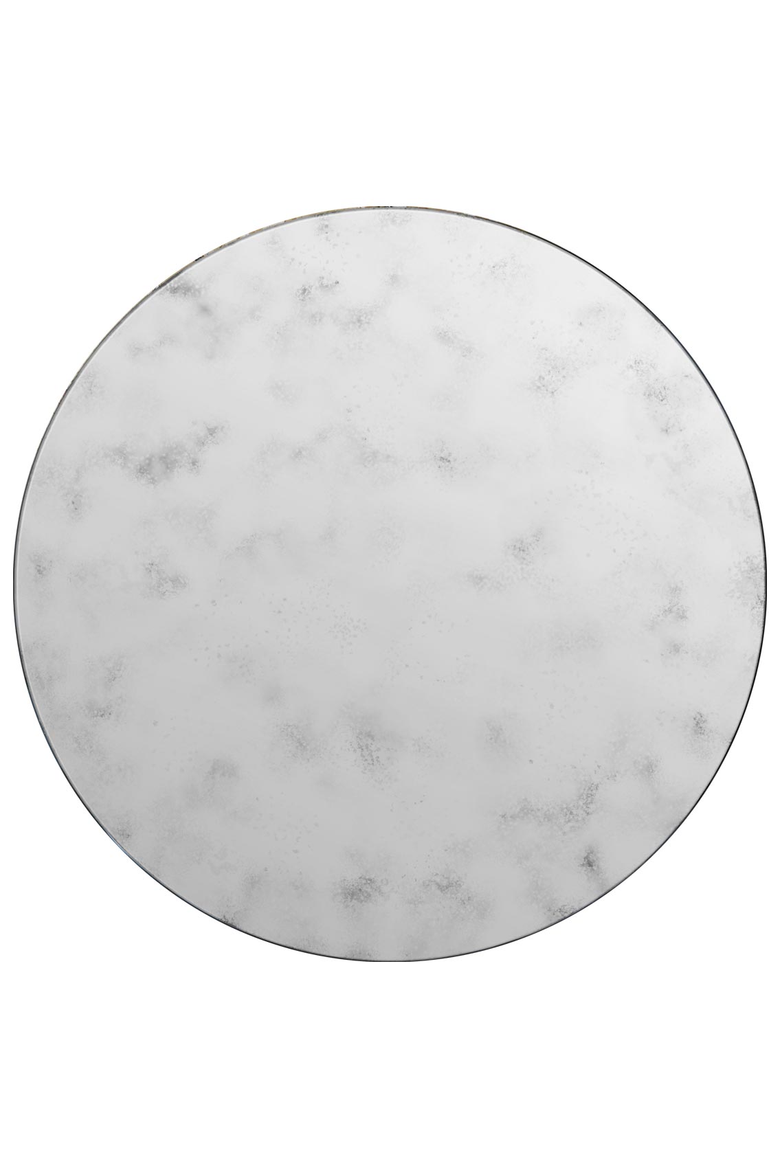 Vetus 31" x 31" (80x80CM) Vintage-Inspired Round Mirror with Polished Edge and Black Backing - Elegant Distressed Finish for Wall Display-2