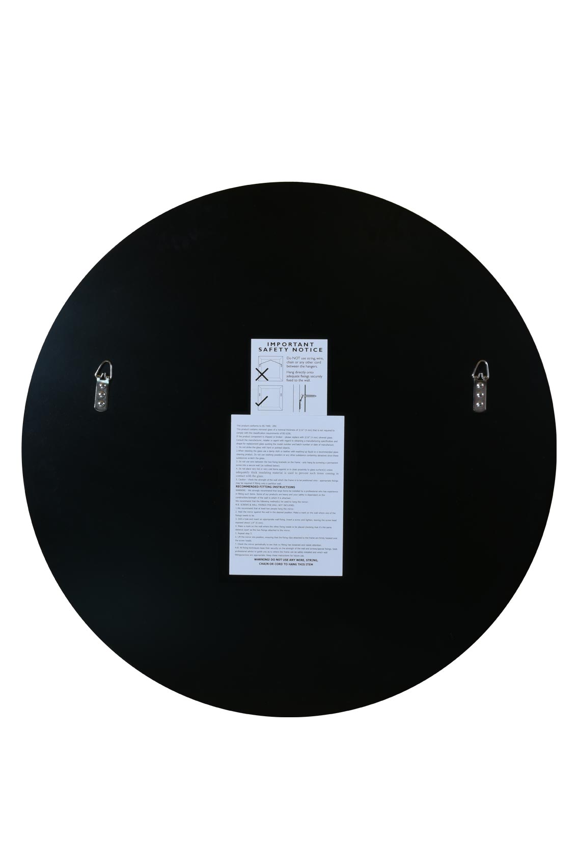 Vetus 31" x 31" (80x80CM) Vintage-Inspired Round Mirror with Polished Edge and Black Backing - Elegant Distressed Finish for Wall Display-3