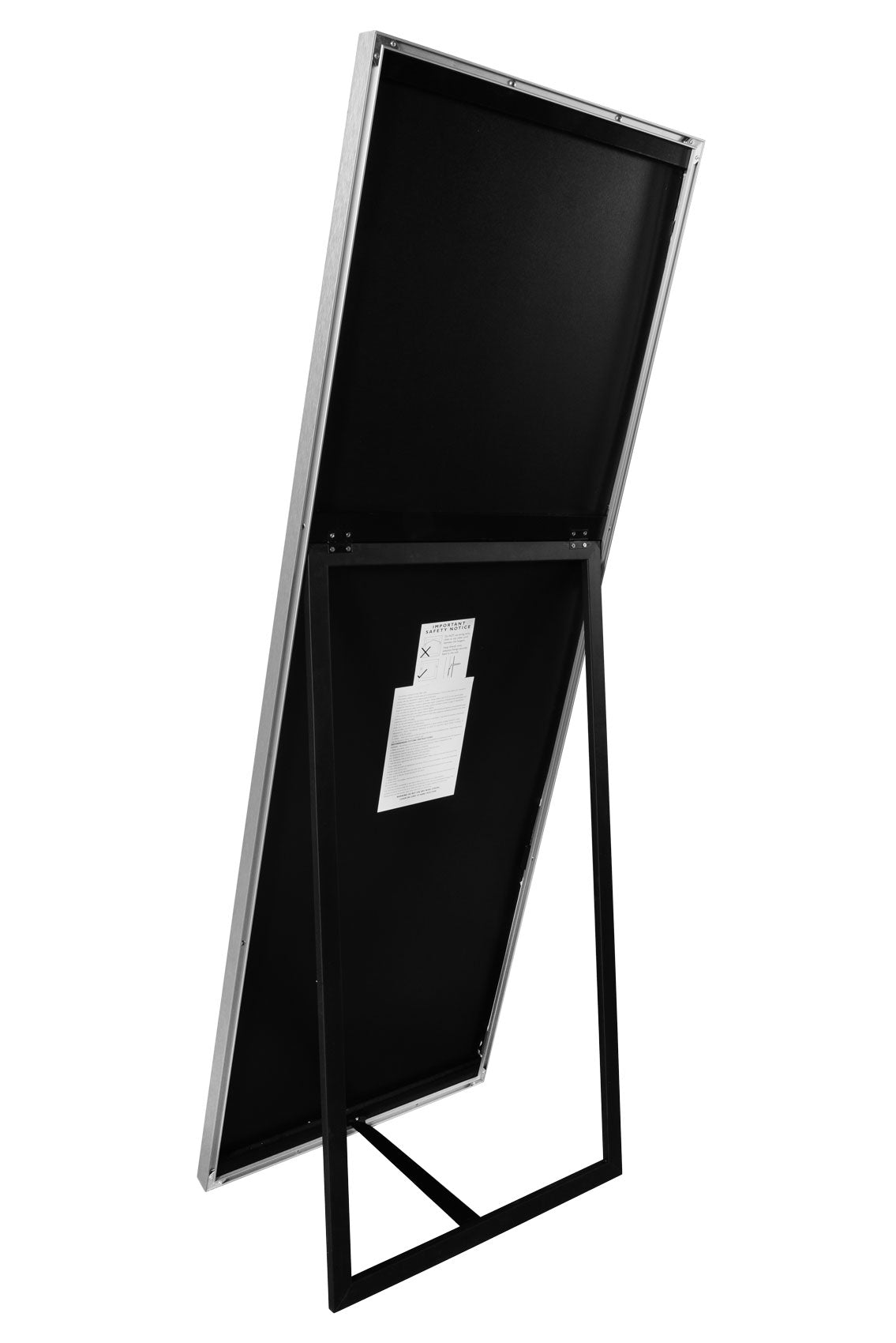 Artus Cheval Mirror with Silver Aluminium Frame - 67" x 23" (170CM x 58CM)-5