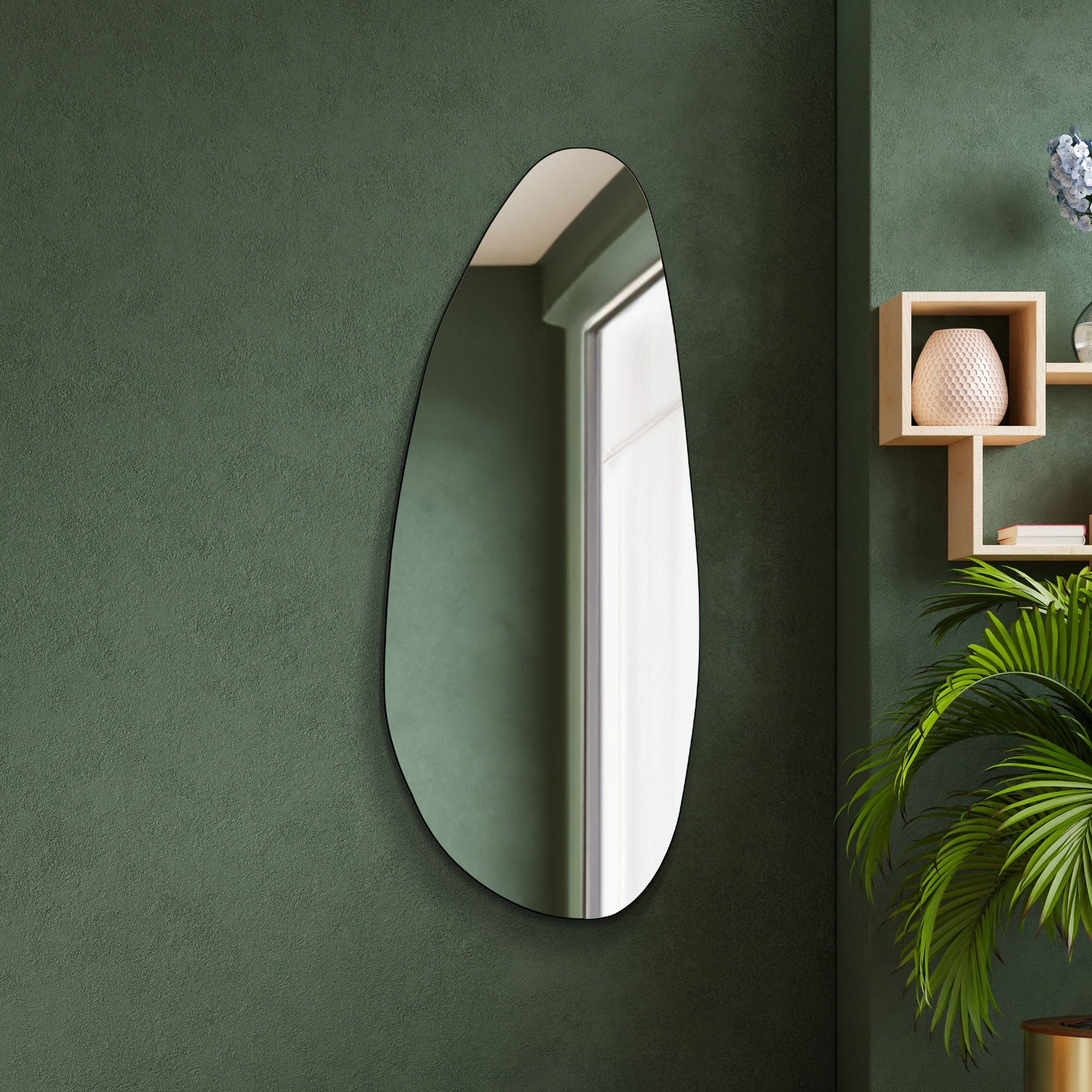 Lacuna Frameless Wall Mirror for Ponds - 55" x 23" (140x58CM)-5